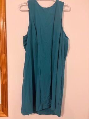 Reitmans Teal Sleeveless Zip-Back Dress